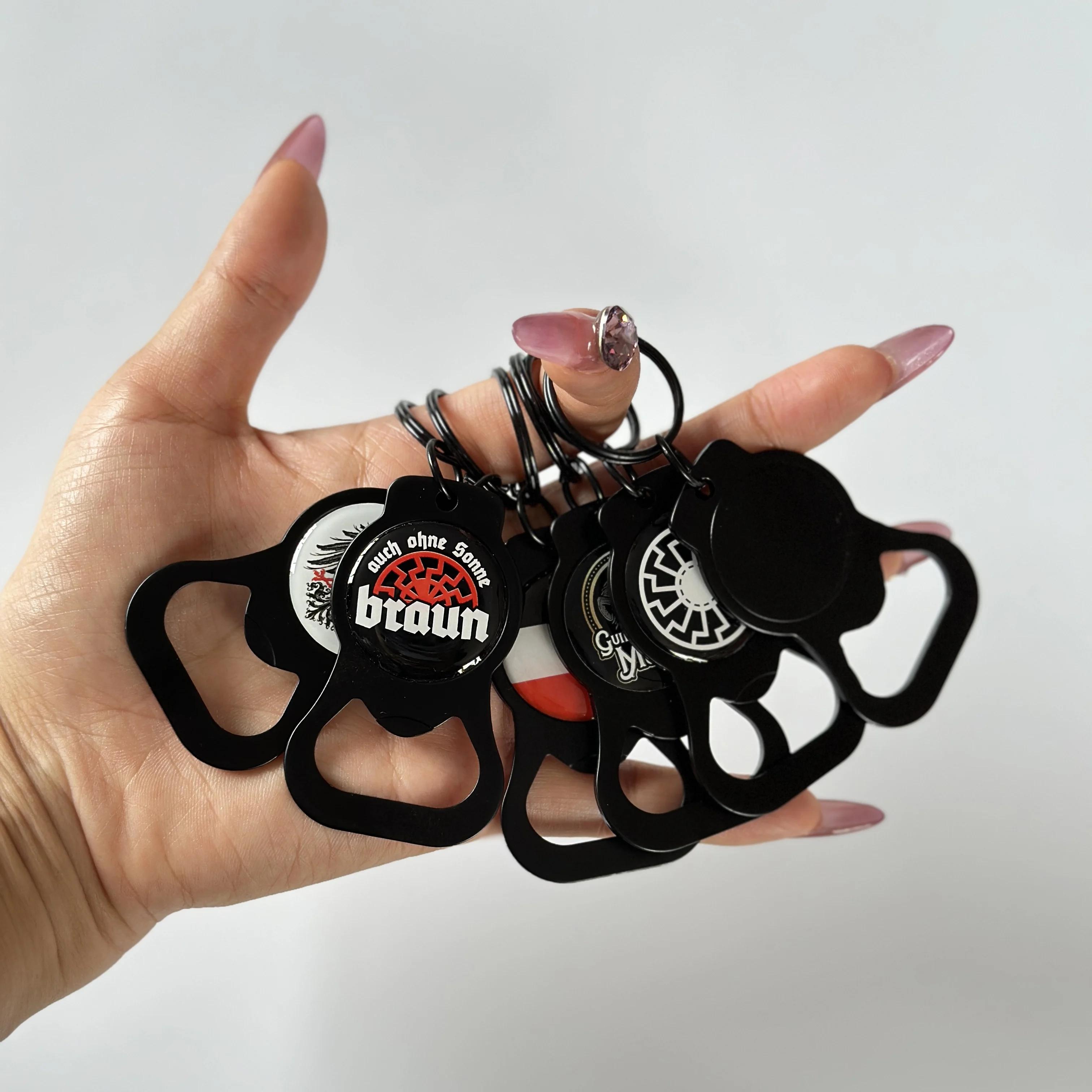 Персонализированная открывалка для пива Заводская черная пустая открывалка для бутылок с пользовательским логотипом металлическая открывалка для пивных бутылок