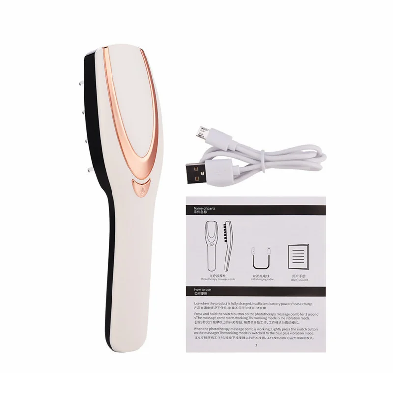 Electric Wireless Infrared Ray Growth Laser hair brush Head Massage brushes electric combs brushes