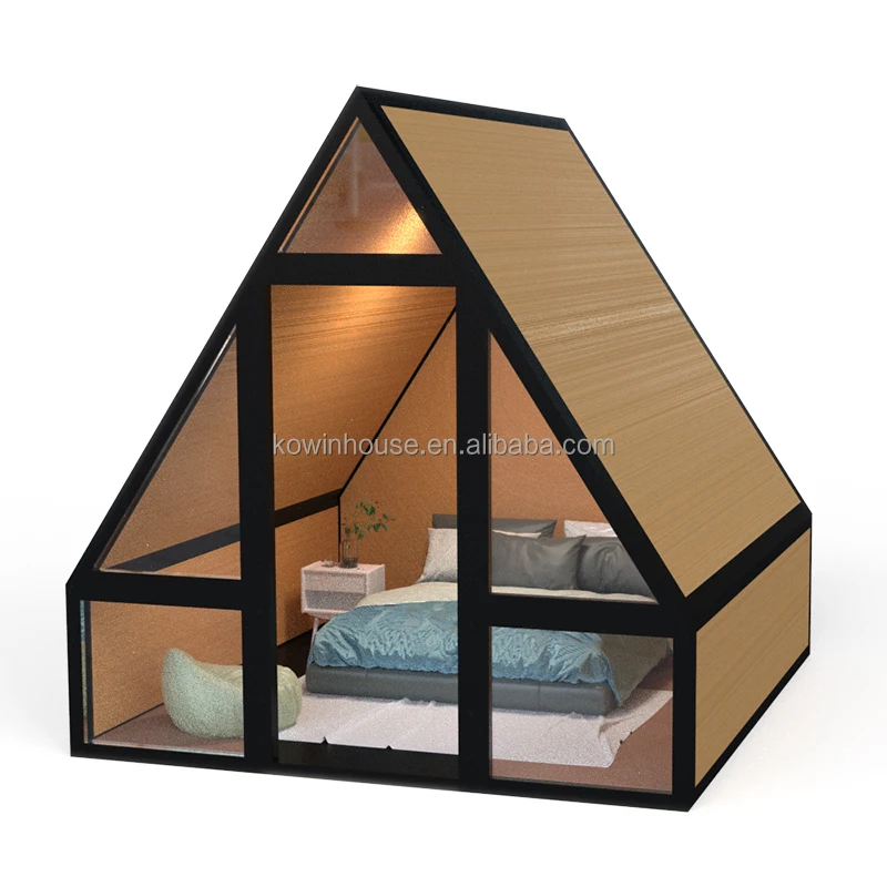 Tiny Cabins Movable Home Camper Villa Triangle Kit Houses Cabin Steel Structure Prefab A Frame Cabin
