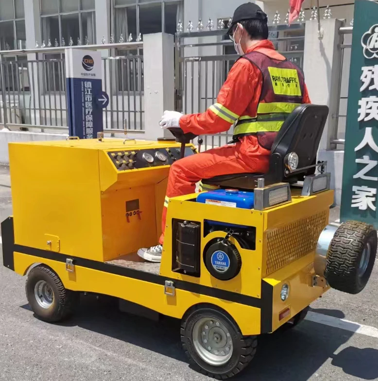 Driving Thermoplastic Road Marking Equipment seater booster  road paint marking machine  computer paint road marking machine