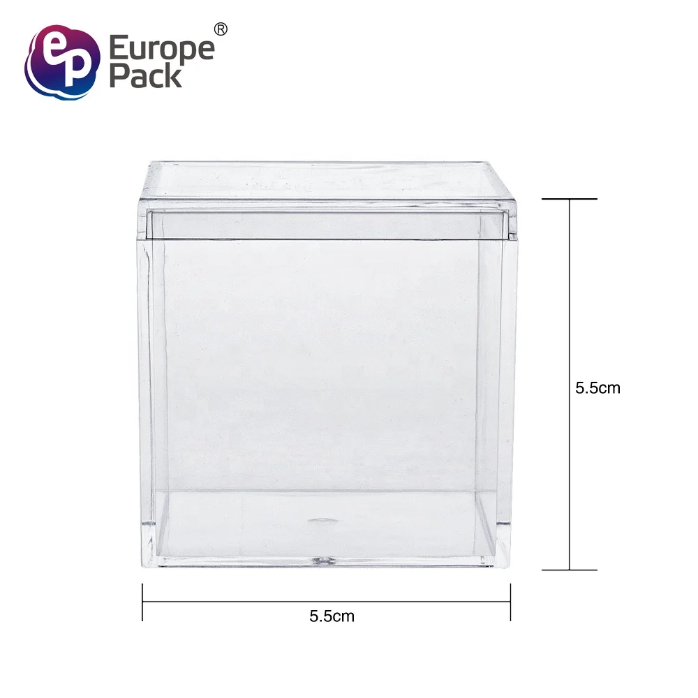 
Eco-friendly BPA free square transparent mousse cup with lid 