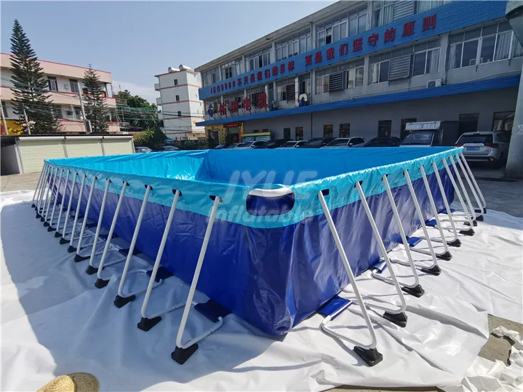 Guangzhou Factory Easy Set Up Metal Frame Pool Hard Plastic Above Ground Pool Steel Material Swimming Pool