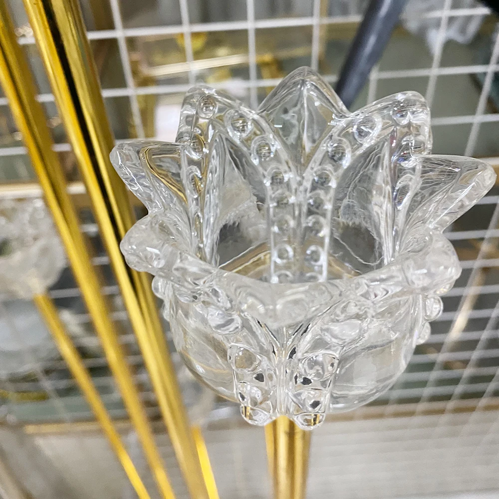 Simple wedding electroplating golden road lead outdoor wedding candlestick arrangement decorative street lamp