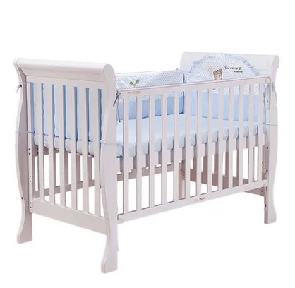 Customized No paint In stock  High Quality Unique  Convertible wood kid baby bed cot adult baby crib  bed
