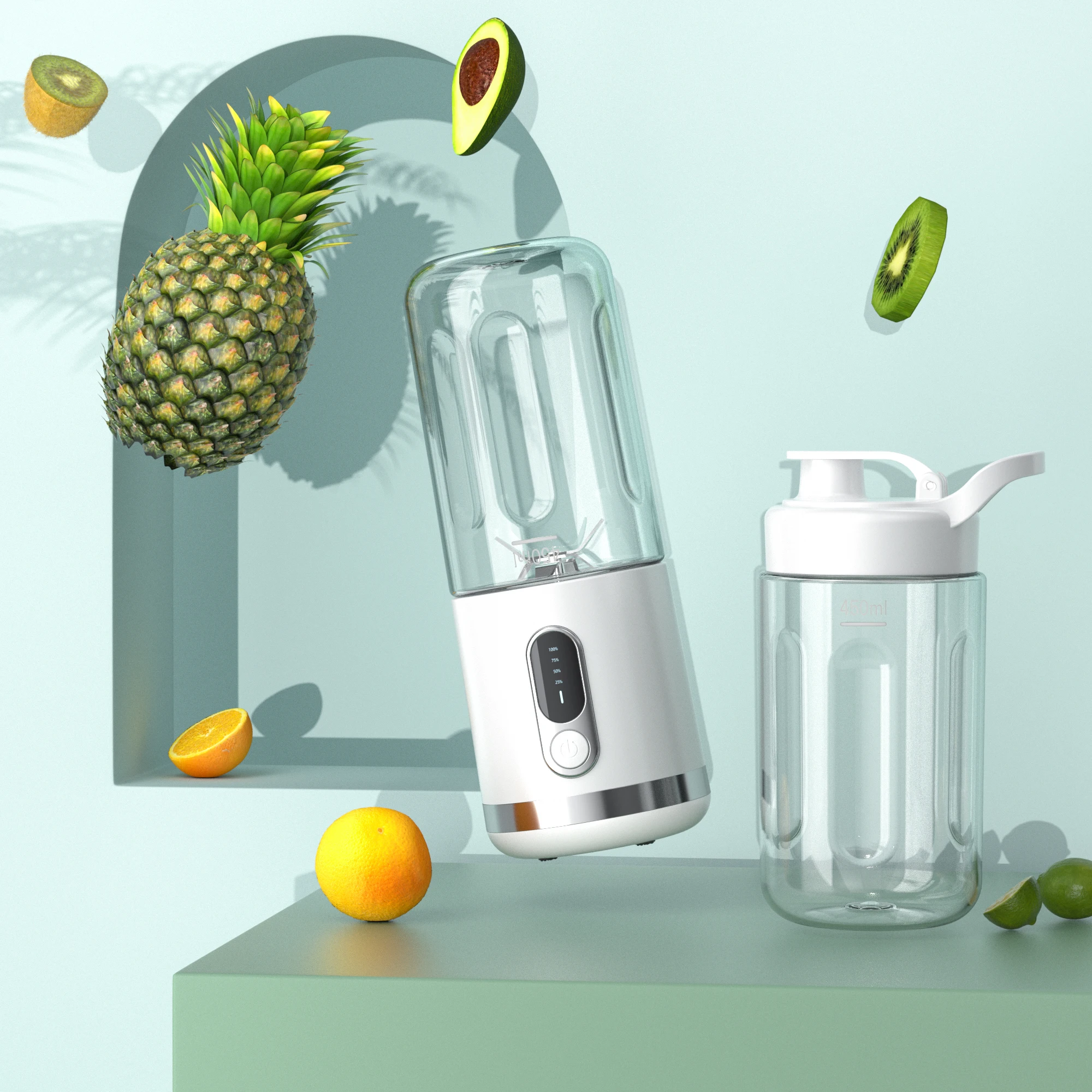 Portable USB rechargeable juice mixer mini fresh juicer blender cordless juicer blender for home use