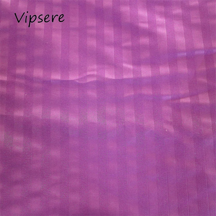 Luxury Purple 1cm embossed satin stripe custom fabric hotel 100% polyester quilt cover bedsheets fabric