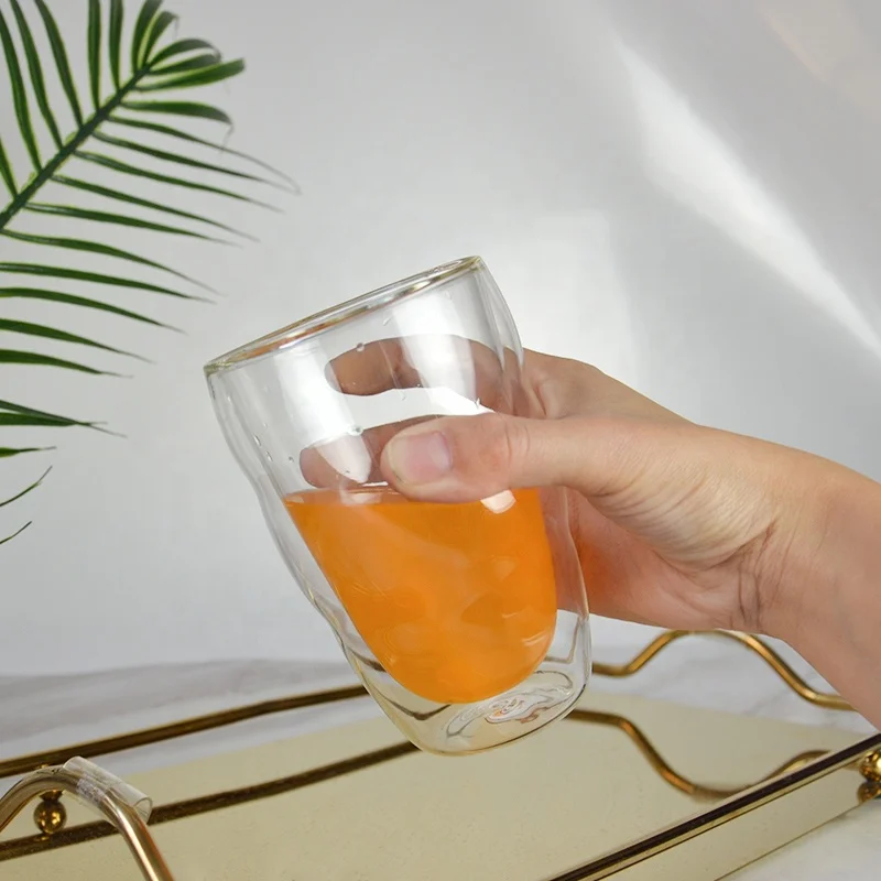High Borosilicate double Wall Layer glass Cup tumbler hand Blown Denier Cappuccino for Tea