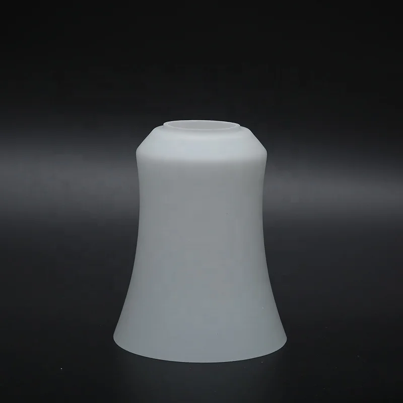 Bell Shape Frosted Glass Lampshade Mouth Blown White Frosted Opal Matt Glass Bell Lampshade