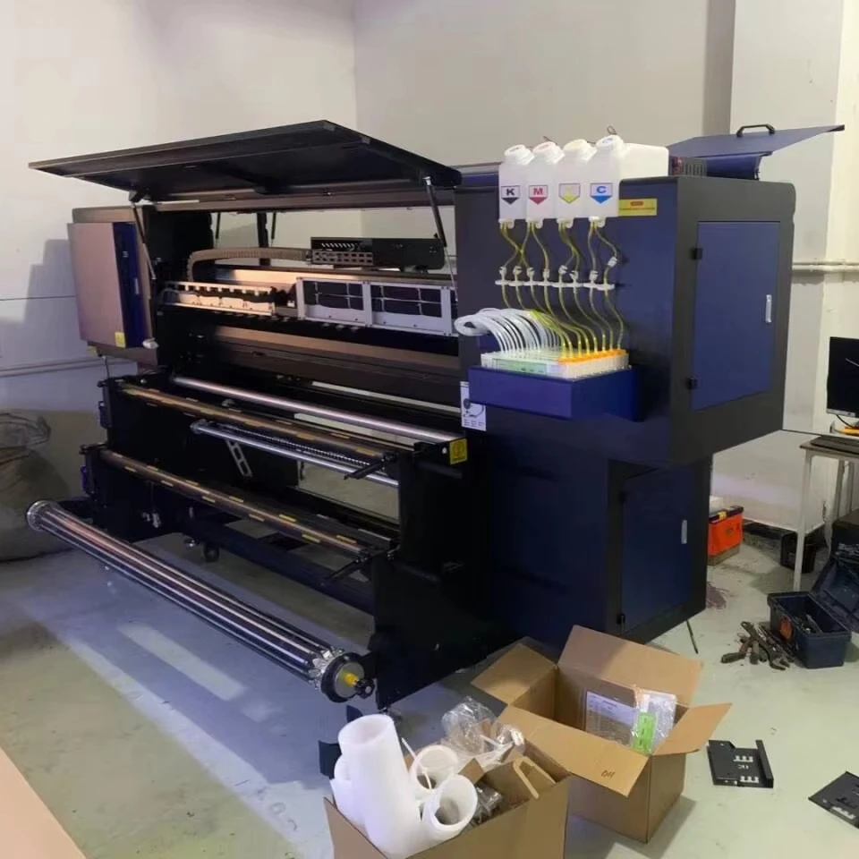 Can make pillows, beach blankets, umbrellasdigital printing machine 8 printhead  1900MM speed 370m²/h