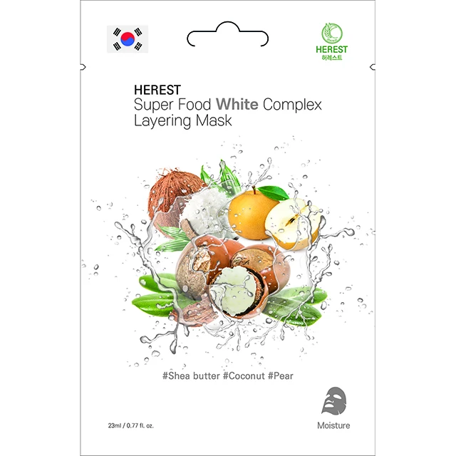 Top Quality Anti-Wrinkle Private Label Herest Super Food Layering Mask 8Types For Wholesale K-beauty Sheet mask pack Skincare