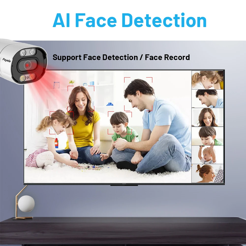 4CH CCTV IP Camera System Home Protection Security Video Surveillance Kit 4MP Metal Bullet Camera Full Color Night 4K HD POE NVR