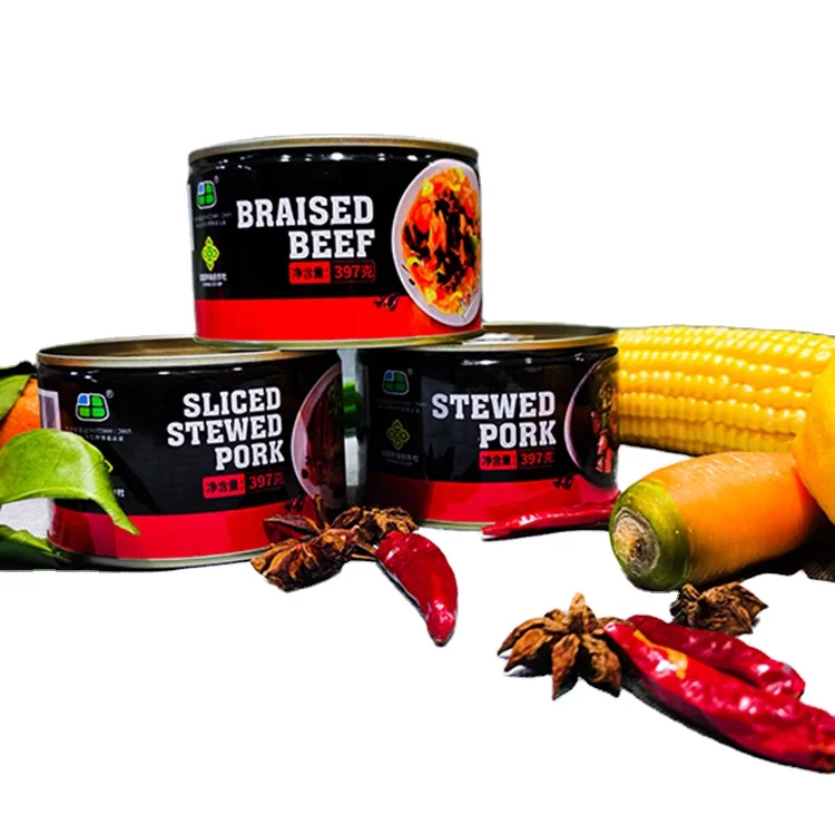 Custom High Quality Vegan Food Canned Braised Pork Meat