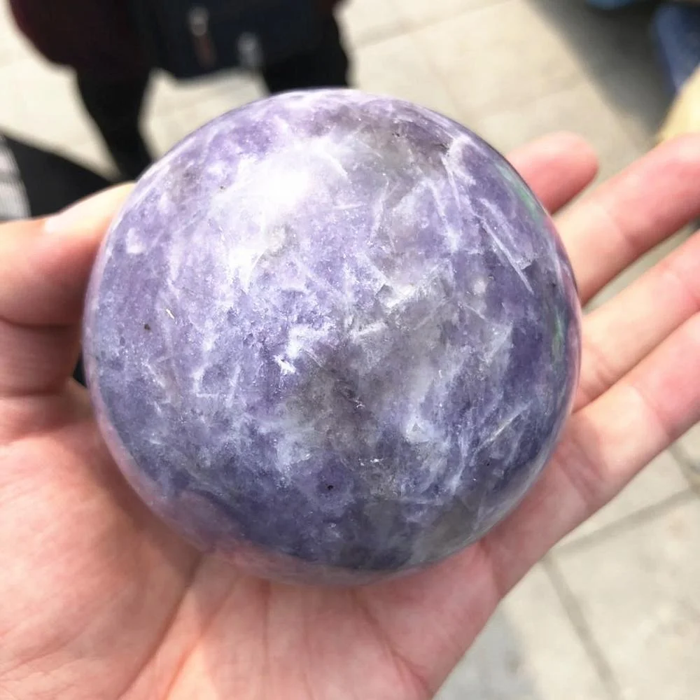 Natural Unicorn Stone Lepidolite Quartz Ball Lepidolite Crystal Sphere For Spiritual