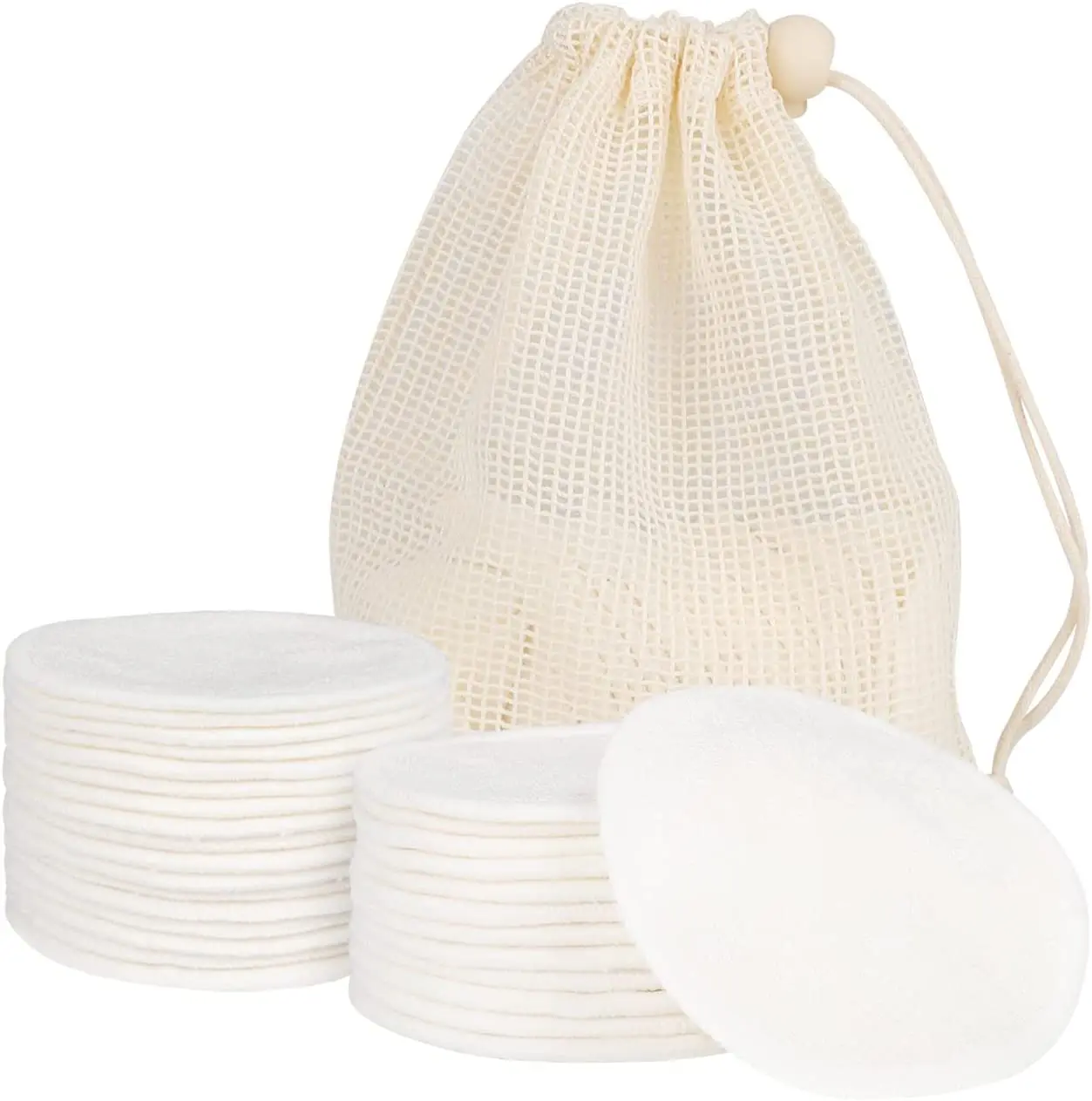 Экологически чистые многоразовые органические бамбуковые волокна для лица, натуральный органический макияж, хлопковые Круглые прокладки