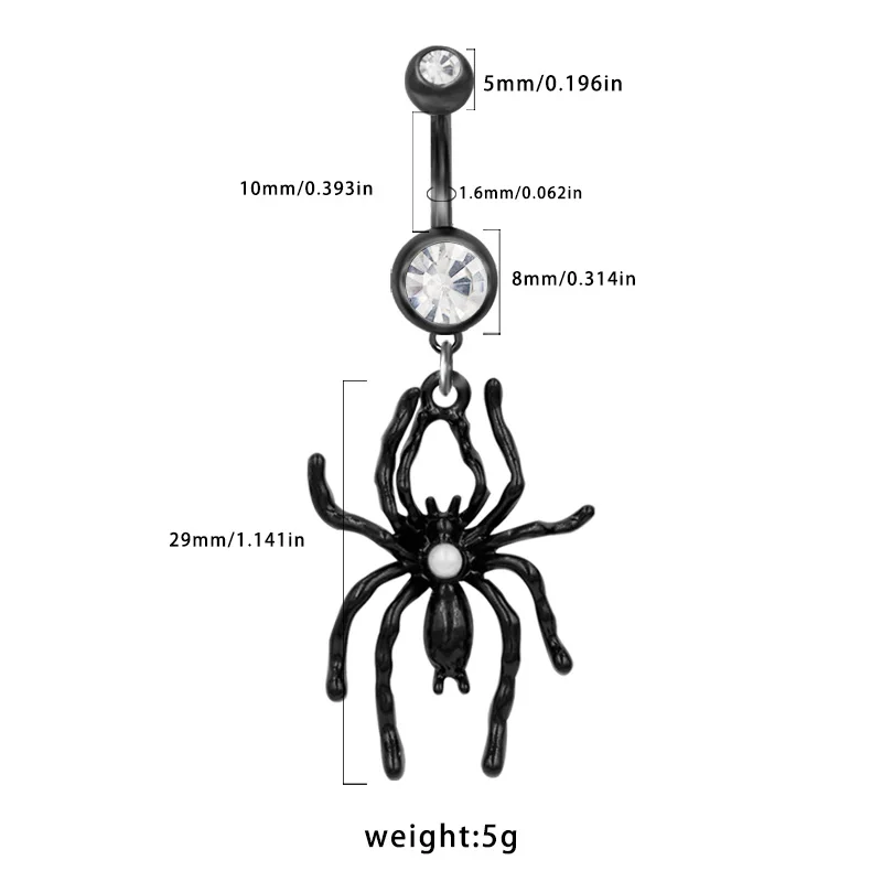 Gaby  sexy punk surgical steel belly piercing halloween belly button ring custom jewelry wholesale body piercing jewelry