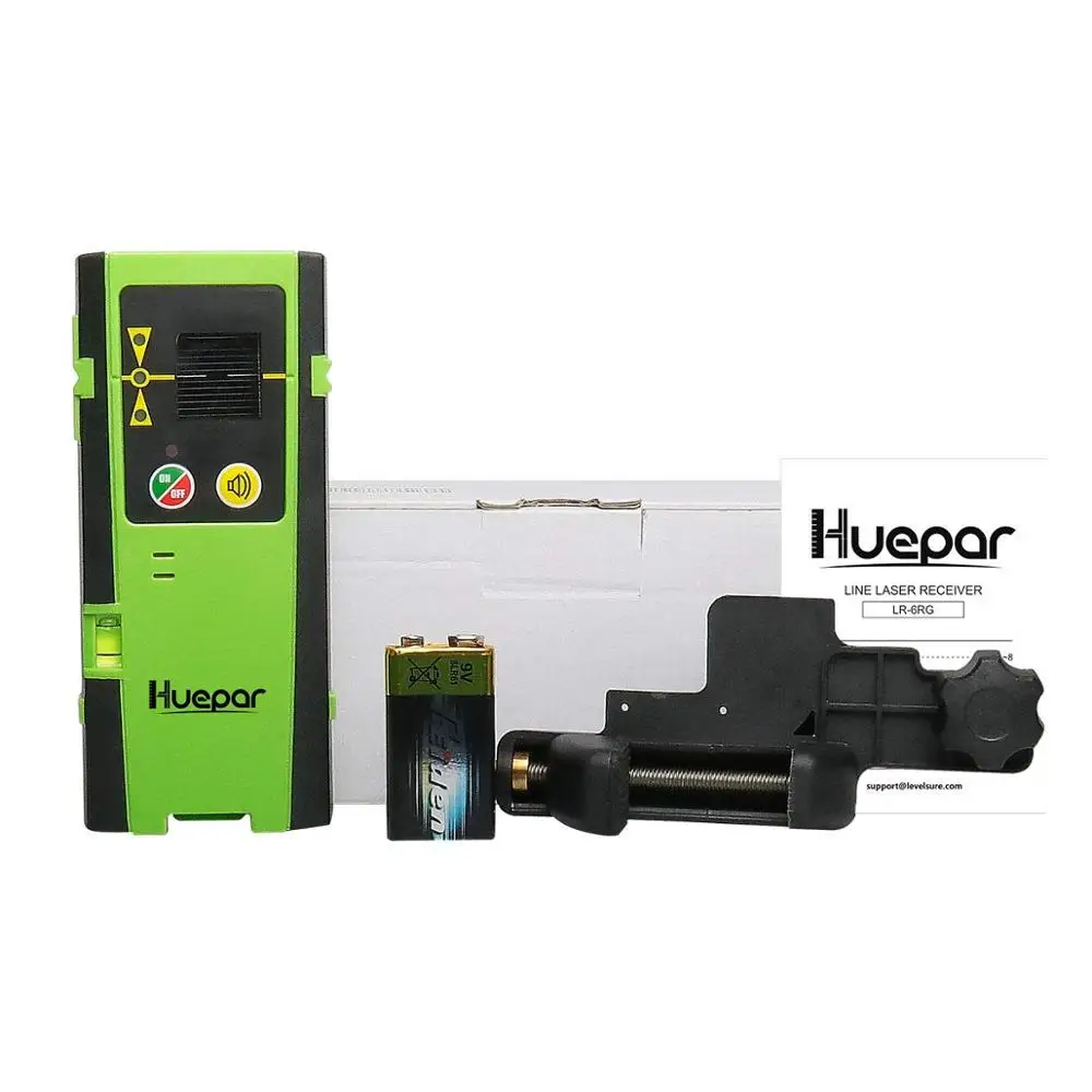  Цифровой лазерный детектор Huepar LR-6RG для лазерного уровня до 200 футов светодиодных дисплеев приемника с красным и зеленым