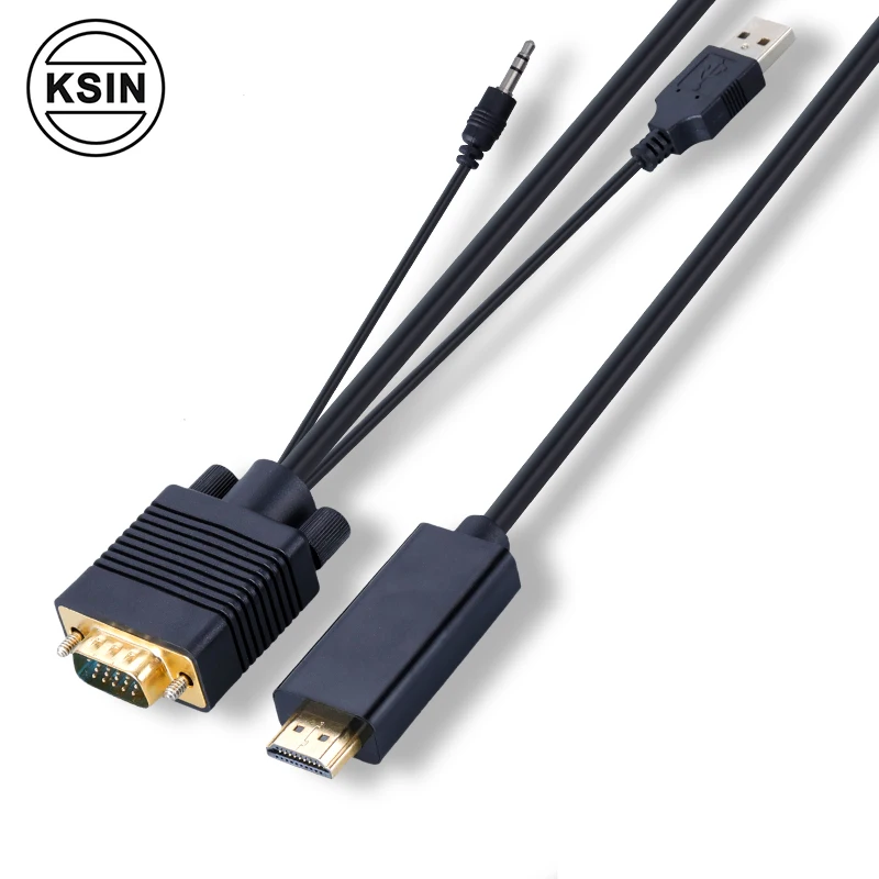3 5 м 1080 Видео vga к Hdmi Кабель-адаптер с аудио