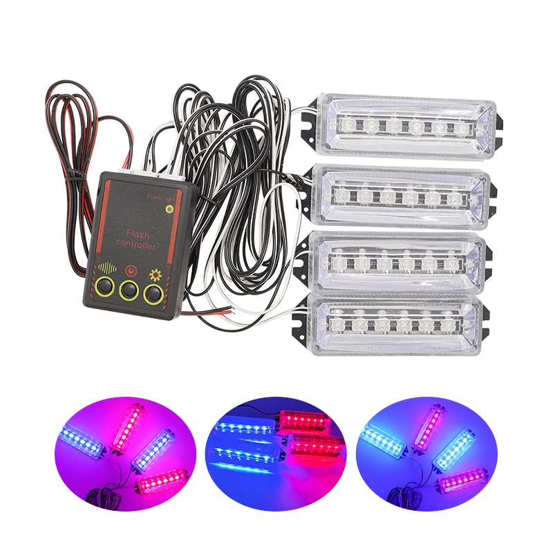 8 LEDs Remote control Car Wind Energy Car Universal Powered Daytime Running Light Auxiliary Lamp led strobe lights for trucks