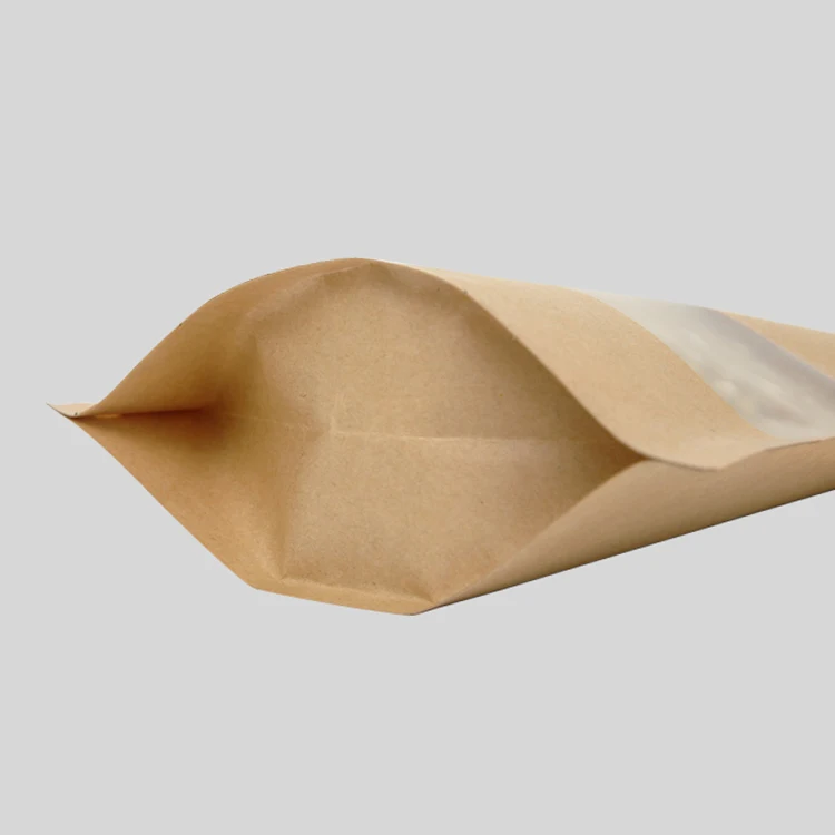 Kraft stand up zipper pouch/stand pouch with window