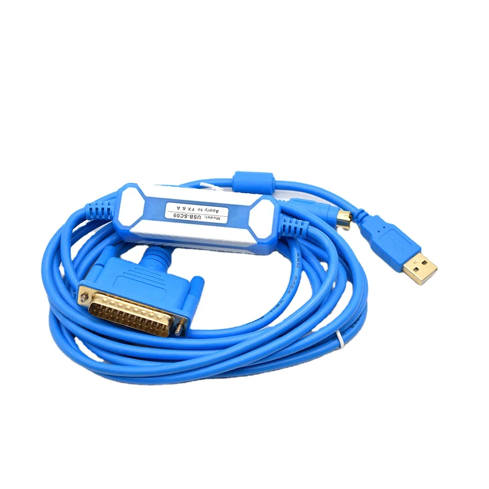 Mitsubishi FX/1N/2N/2S/3S and A Series PLC Programming Cable Data Download Cable USB-SC09 26P 3M Cable