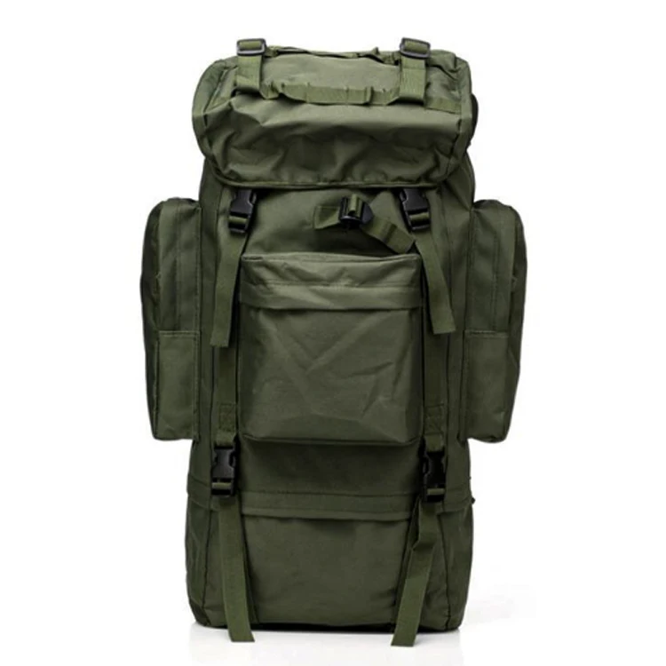 Doublesafe Aluminum Oxford 65L Waterproof Multi-function Outdoor Camping Combat Tactical Rucksack Backpack For Men Bug Out Bag
