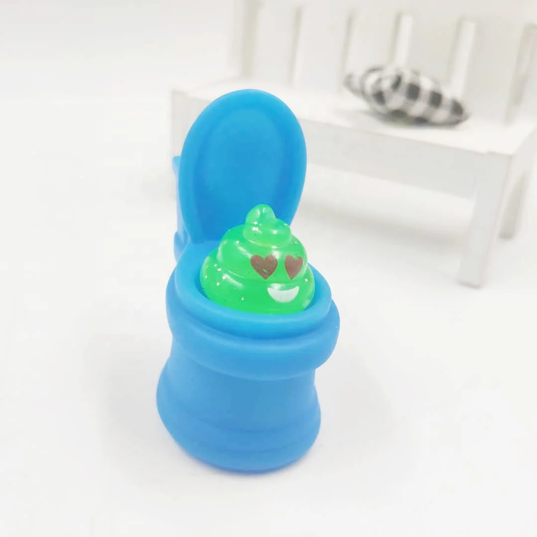 Squeeze Poop Toilet Toy Stress Relieve Fidget Funny Toys Plastic Finger Squishy Stool Emoticon Feces Fidget Toys For Kids