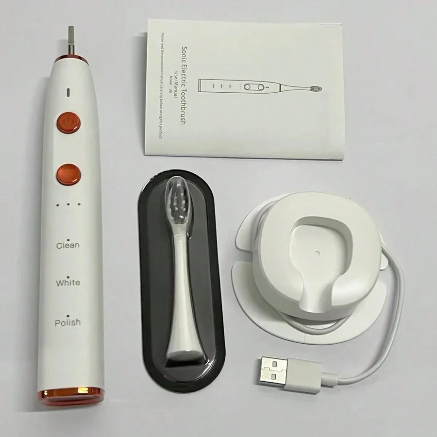 9 Smart Modes 60 Days Long Lasting Wireless IPX7 Automatic Ultrasonic Electrical Toothbrush for Adult Home Use