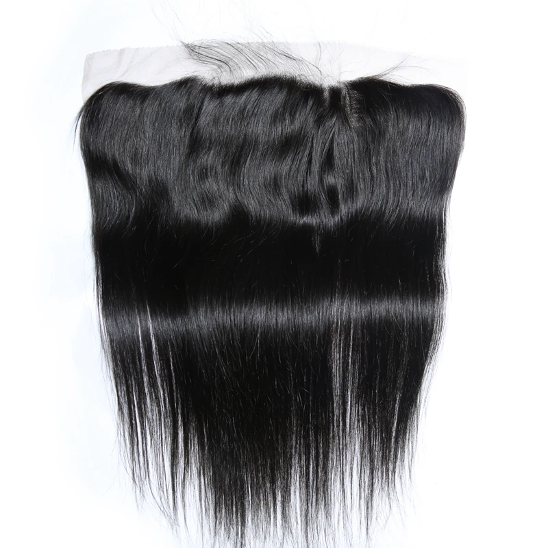 Brazilian Human Hair With Lace Closure Fronntal Transparent Swiss Closure Thin 13x4 Pre Plucked HD Lace Frontal