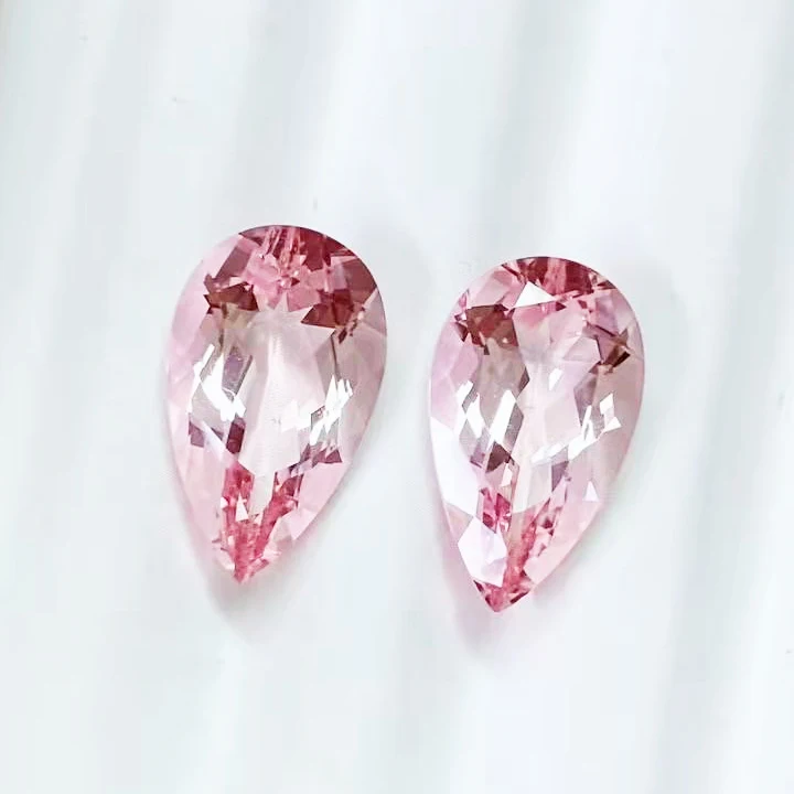 Pear Shape 5x3mm~18x13mm Good Quality Medium Pink Color precious faceted stone supplier making jewelry Natural Pink Morganite