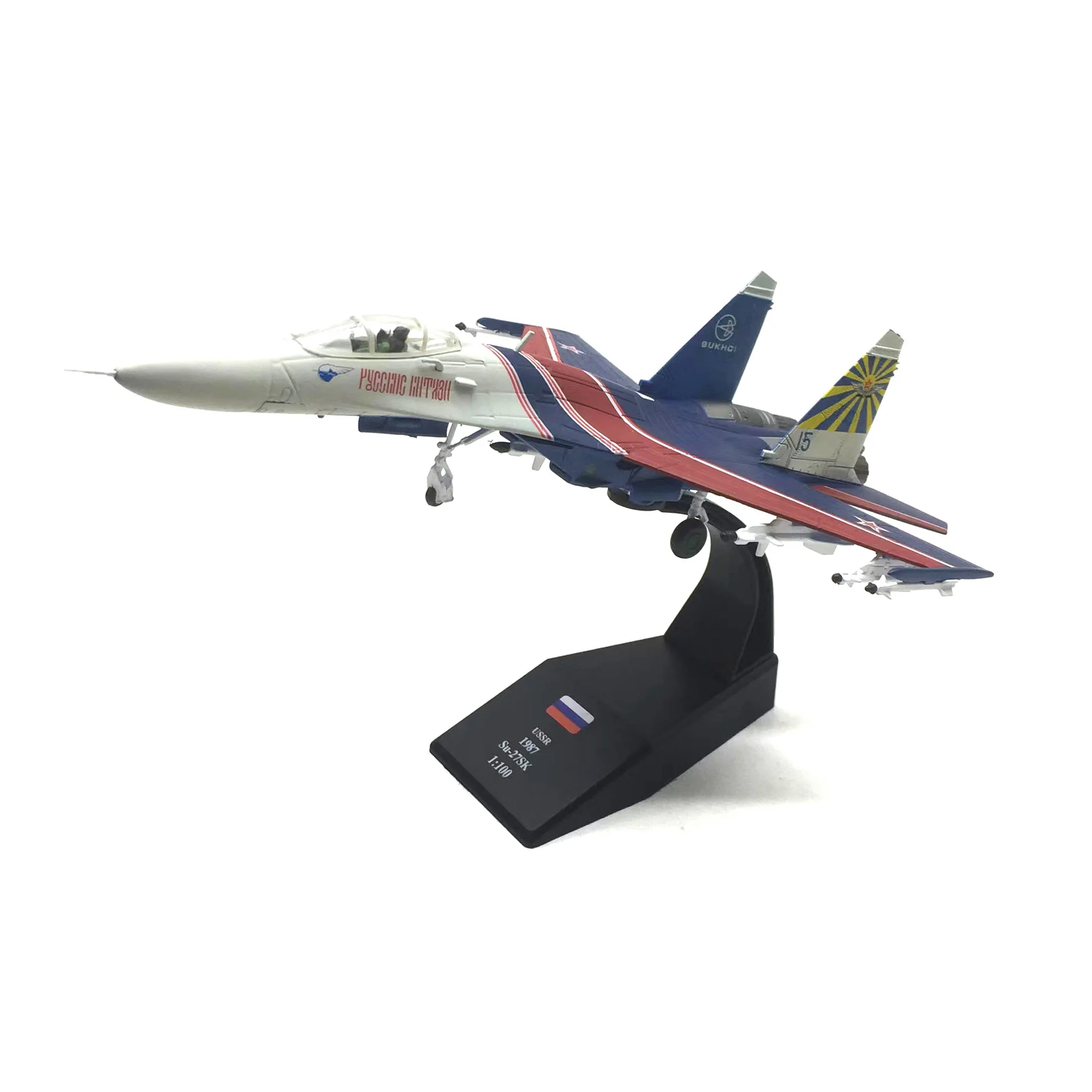 1/100 Scale Russia Su27 Military Model Aircraft Model SU-27 fighter jet alloy Plane