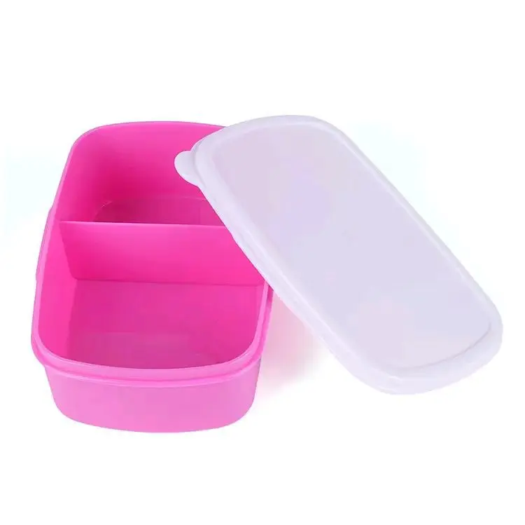 Custom Print Food Grade Bpa Free Plastic Kid Snack Food Storage Container Leakproof Salad Sublimation Blank Lunch Box