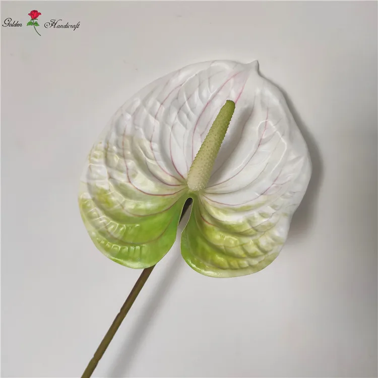 QSLH-C1311 Hot Sale Decorative Flowers Artificial Real Touch Anthurium for Flower Arrangement