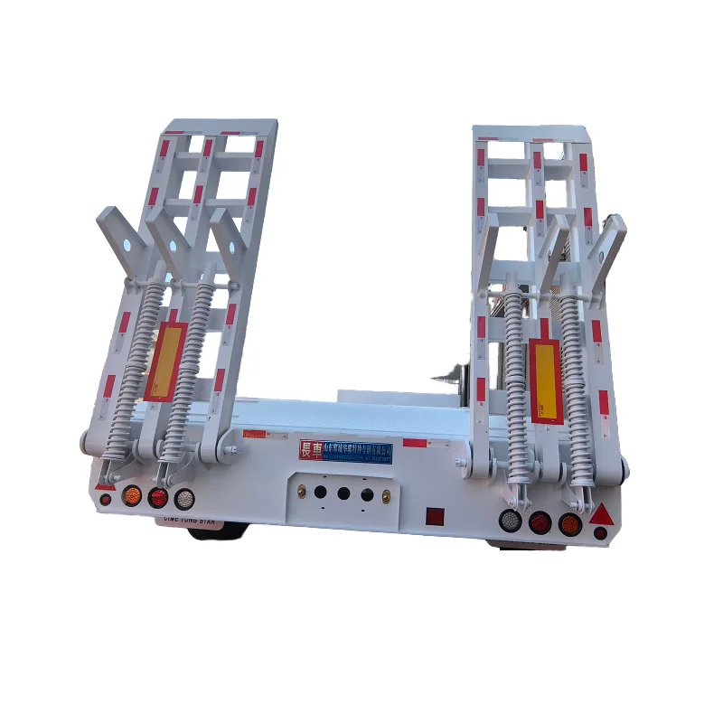 China Producer 20FT 40FT 12 Tires Flatbed Trailer 3 Axle Container Trailer With Twist Lock