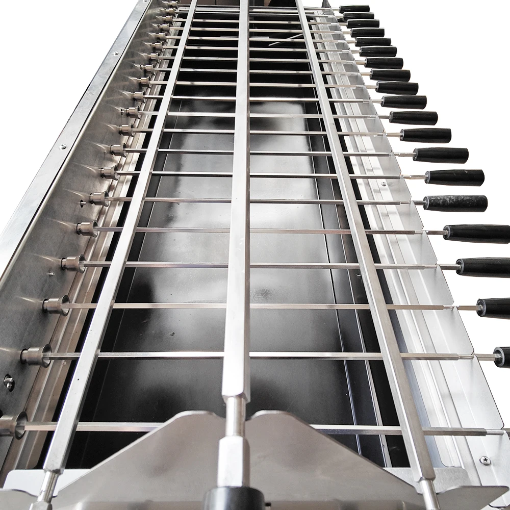 Extra Large Spit Cypriot Stainless BBQ Cyprus Grill Chain Gear Drive Greek Cypriot Charcoal Rotisserie