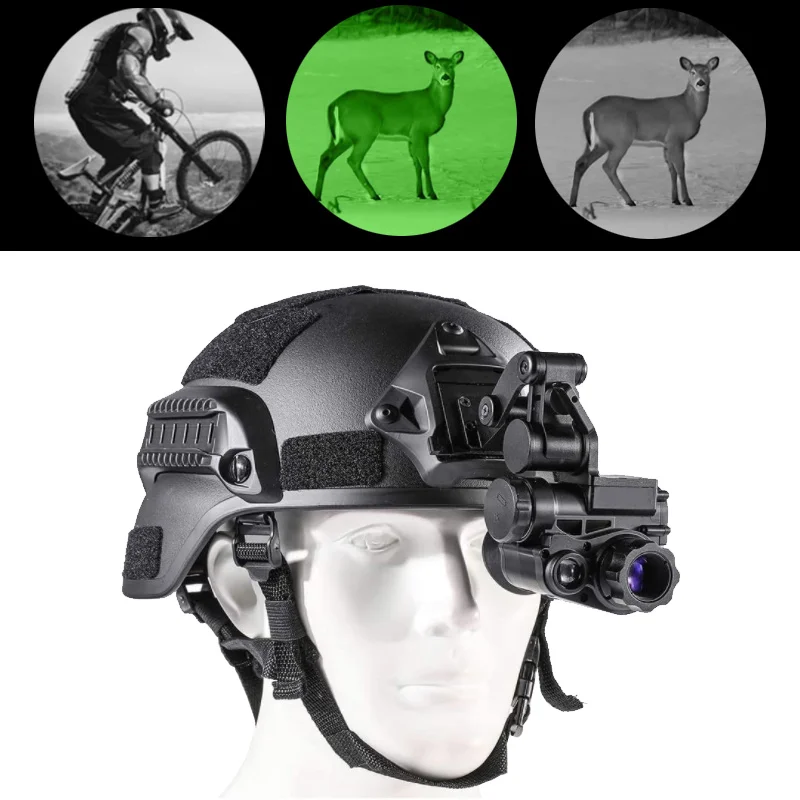 Full Dark Use  120M 1080P CMOS Helmet Mounted Night Vision Monocular Camera