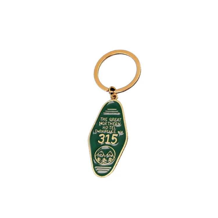 Manufacturers Metal Custom LOGO Lase Vintage Motel Keychain Soft Hard Enamel Hotel Key Chain Keyring Llavero Keychains  Gift