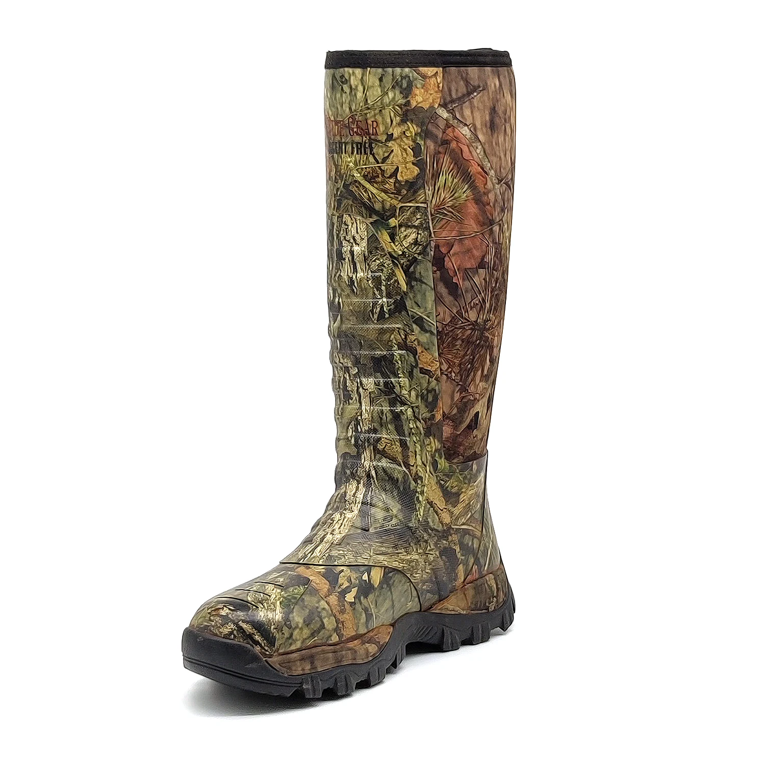 Hot selling high quality camo rubber  neoprene hunting boots for men 5mm camouflage real tree for hunting