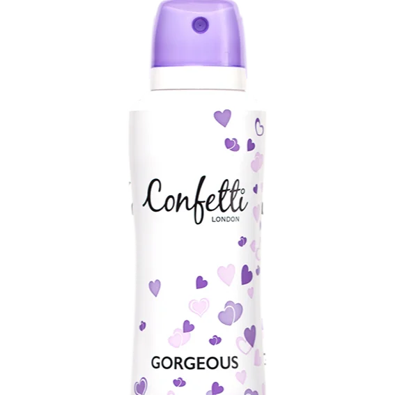 Confetti London 250ml Gorgeous Body Spray Ladies Wholesale Price Fragrant Sweet Oud Fruit Fragrance Glass Bottle Natural Perfume