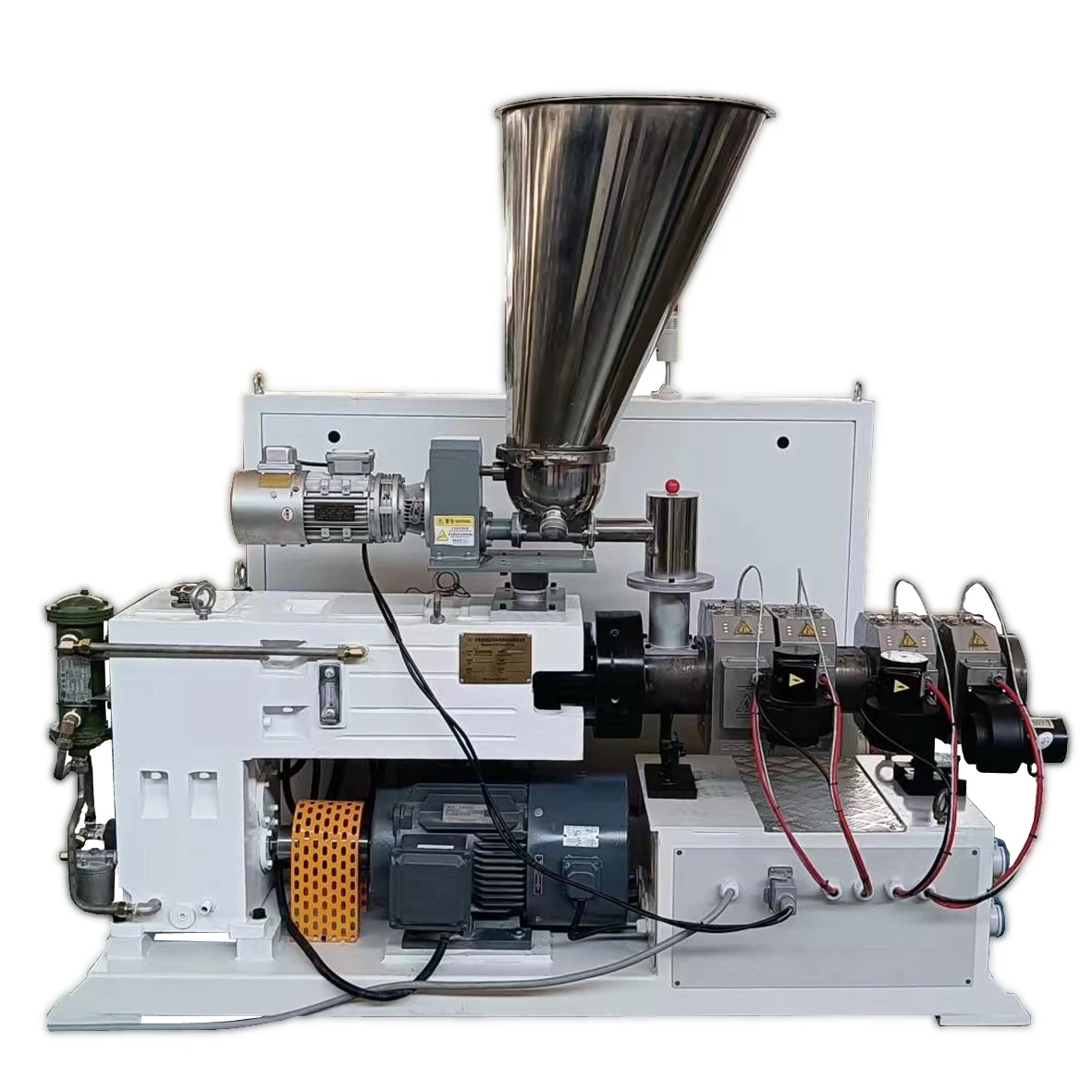 2023 mini type co-extrusion output up to 78kg/h HYPET 35/78 conic twin double screw extruder for PVC profile pipe lab testing