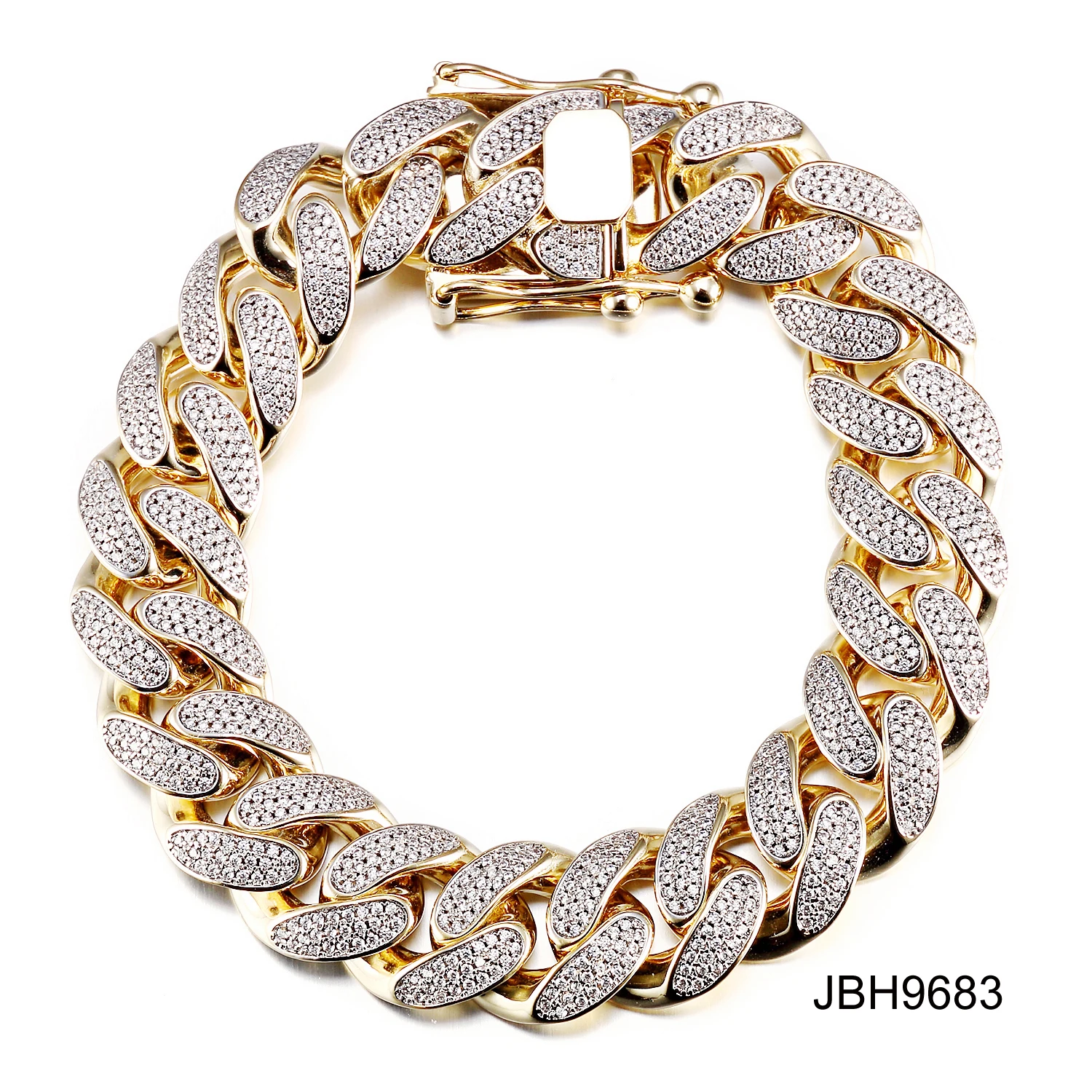 Jasen Jewellery 15mm 18mm Solid Thicker Iced Out Brass or Silver Miami Zircon Stones Lab Diamond Cuban Link Chain Necklace