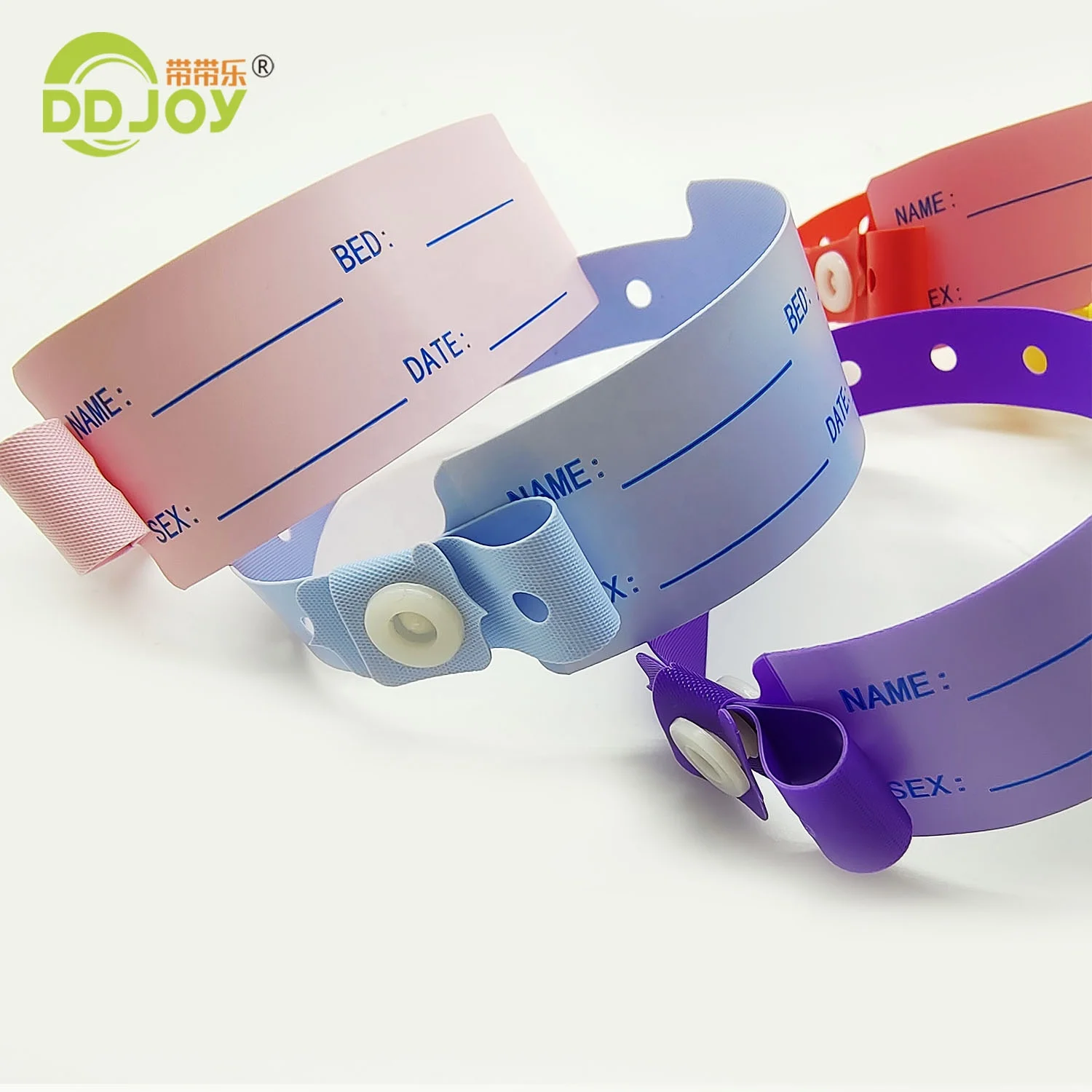 Custom Writable Plastic Vinyl Disposable Identification Medical PVC Hospital Patient ID Wristbands Bracelets