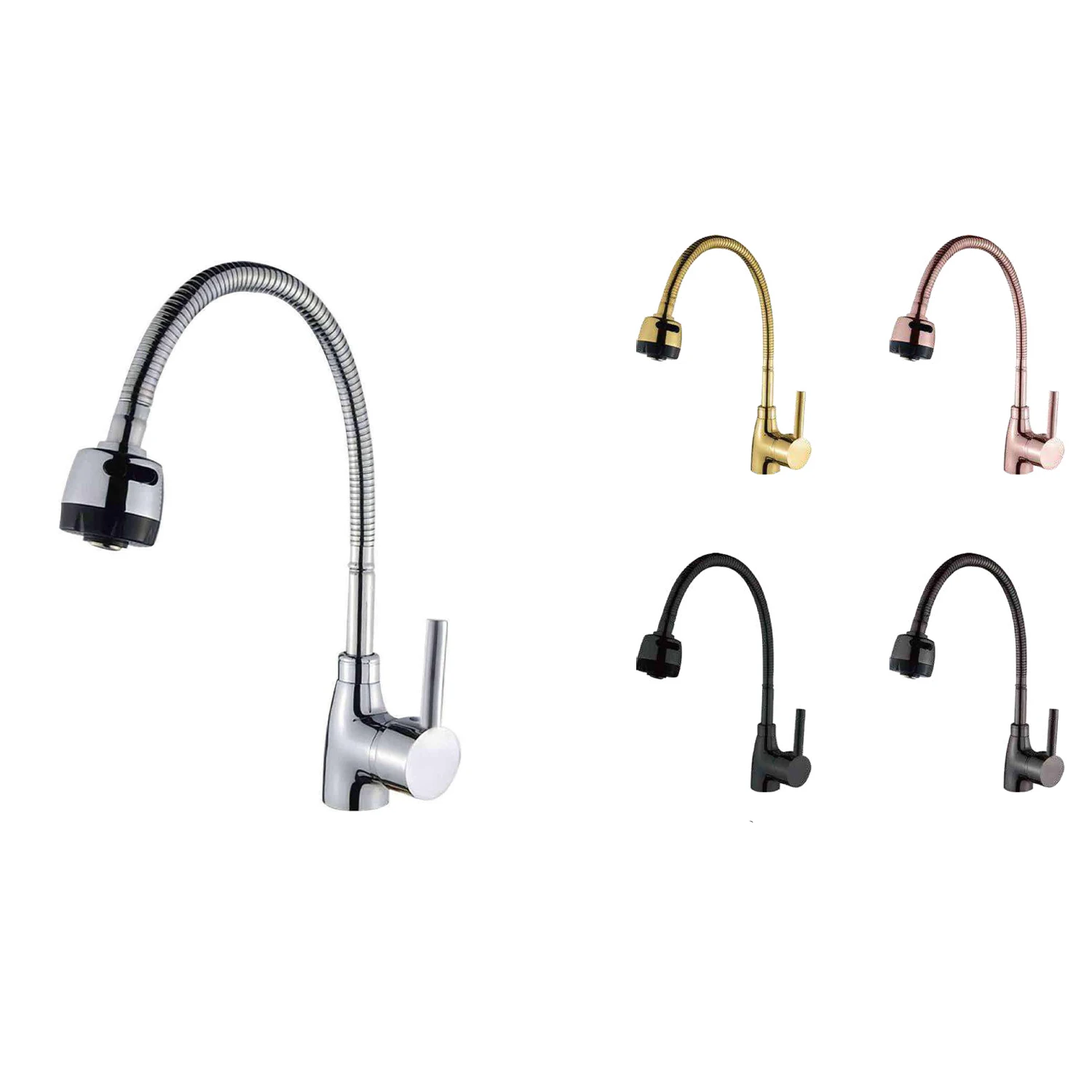 360 Degree Swivel Spout Pull Down Flexible Spray universal sink faucet Kitchen Taps Single Mixer Faucet