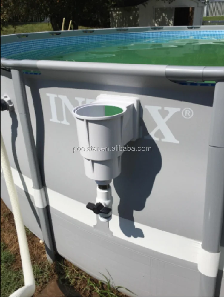 Complete above Ground Swimming Pool Skimmer P2001 Widemouth Dyna-Skim with Square ABS Filter for Square Shaped Pools