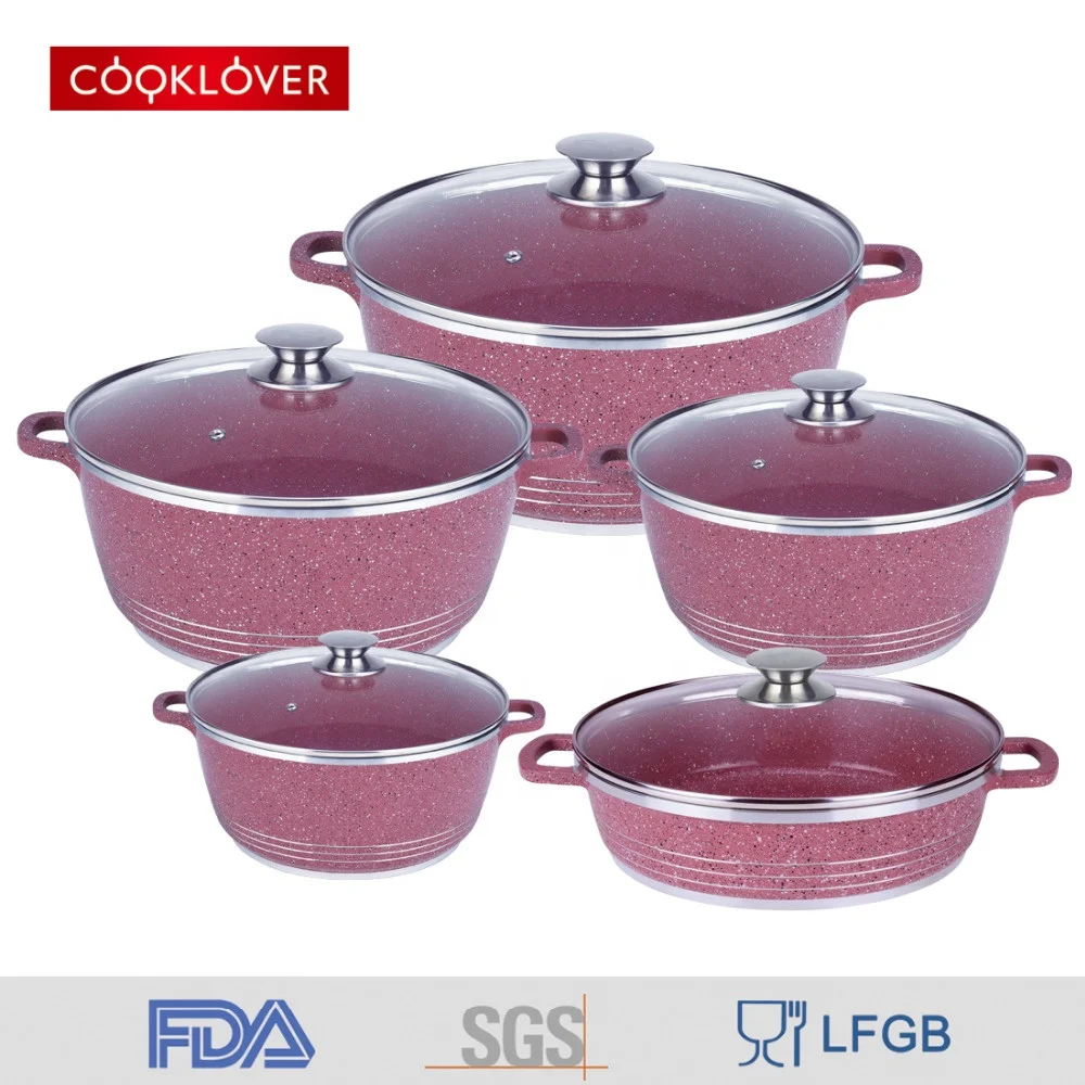 Cooklover Portable High Quality Induction Non Stick Granite Cookware Set