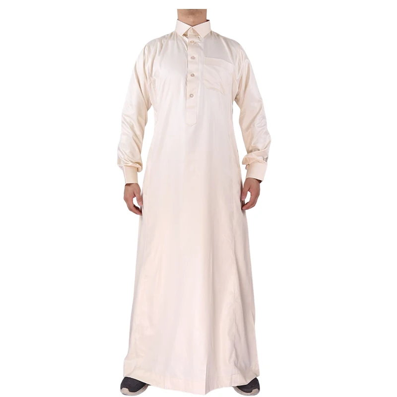 2024 New Model Attractive Saudi Style Shiny Luxury Comfortable 52-58 Muslim Long Dress For Men