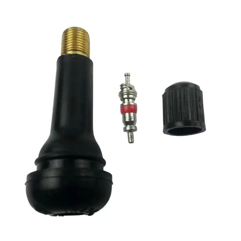Black Rubber Tr414 Snap-in Rubber Car Wheel Vacuum Tire Tubeless Tyre Valve Stems With Dust Caps Wheels Auto Tires Parts