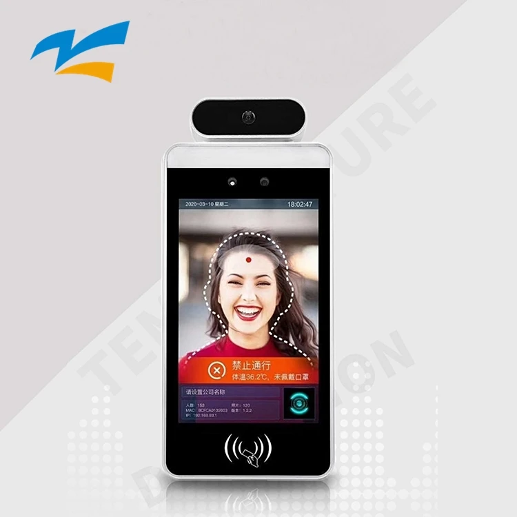 8 дюймов распознавание лица детектор температуры тела сканер Android 2MP внутренняя камера распознавания Гб
