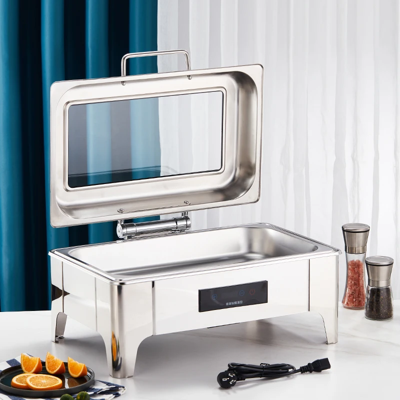 Электрическое подогревающее блюдо для буфета из нержавеющей стали