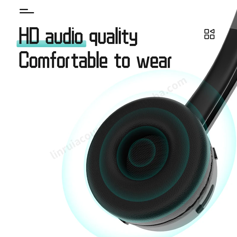 Comfortable wireless with microphone business noise cancelling BT V5.0 headset office mono headset call center  traffic headset