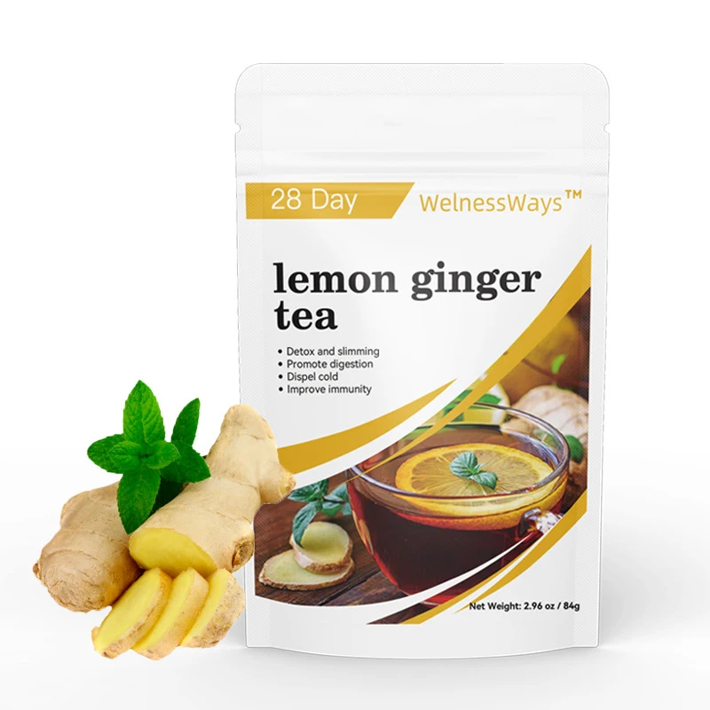 Cleansing Herbal Weight Loss Detox Tummy Fat Burning Lemon Ginger Tea Fruit Tea Customize